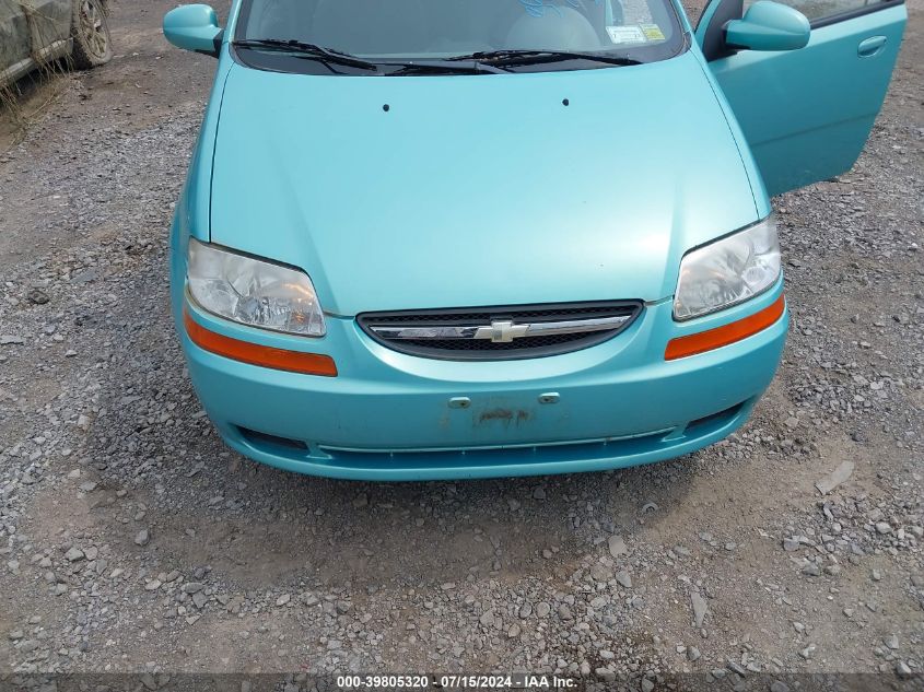 2005 Chevrolet Aveo Ls VIN: KL1TD52645B469000 Lot: 39805320