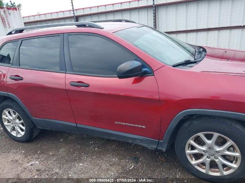 2016 Jeep Cherokee Sport VIN: 1C4PJLAB1GW116456 Lot: 39805425