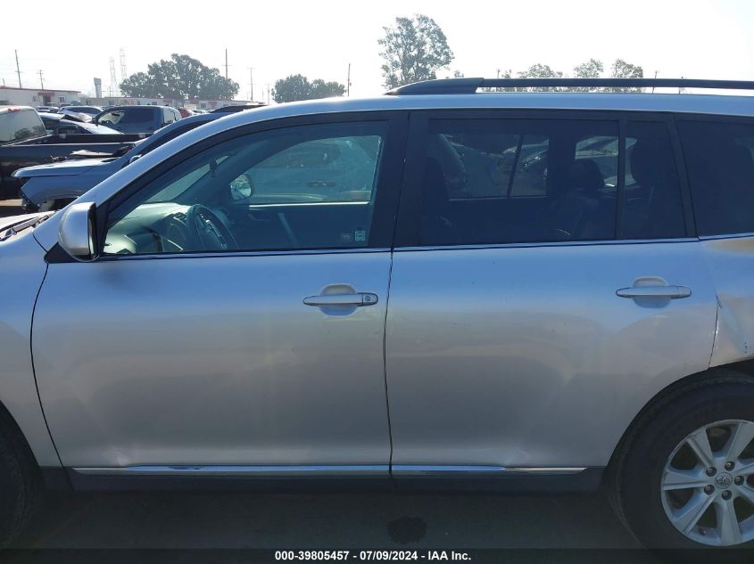 2013 Toyota Highlander Plus/Se VIN: 5TDZK3EH0DS132650 Lot: 39805457