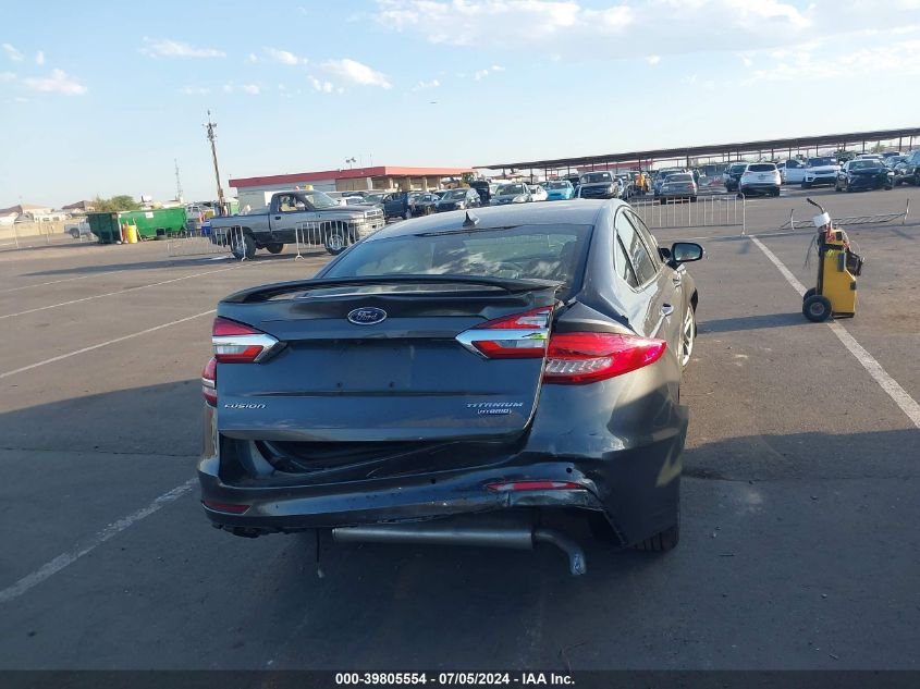 2020 Ford Fusion Hybrid Titanium VIN: 3FA6P0RU5LR207845 Lot: 39805554