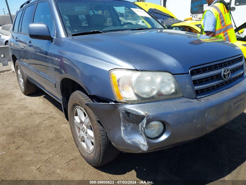 2002 Toyota Highlander Limited V6 VIN: JTEHF21A520091155 Lot: 39805623