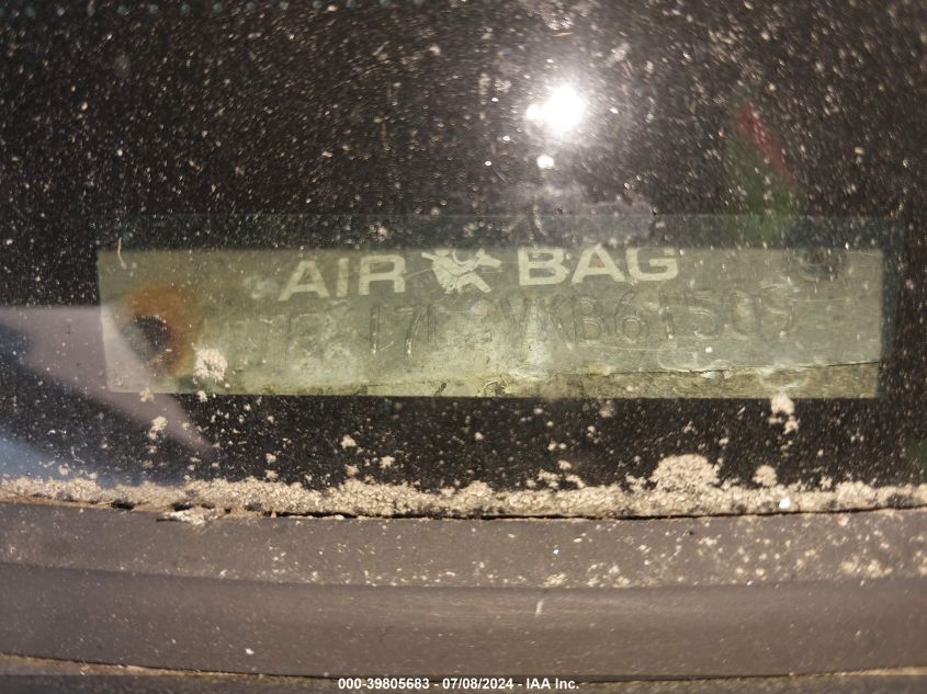 1997 Ford F-150 Lariat/Xl/Xlt VIN: 1FTEX17L3VKB61509 Lot: 39805683