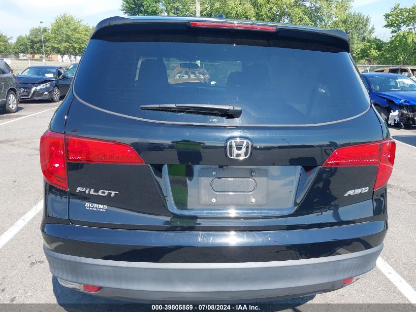 2018 Honda Pilot Ex VIN: 5FNYF6H39JB054354 Lot: 39805859