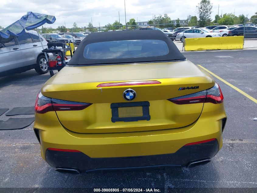 2021 BMW M440I VIN: WBA53AT02MCG15099 Lot: 39805905