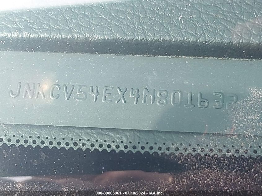 2004 Infiniti G35 VIN: JNKCV54EX4M801632 Lot: 39805961