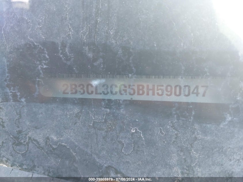 2011 Dodge Charger VIN: 2B3CL3CG5BH590047 Lot: 39805979
