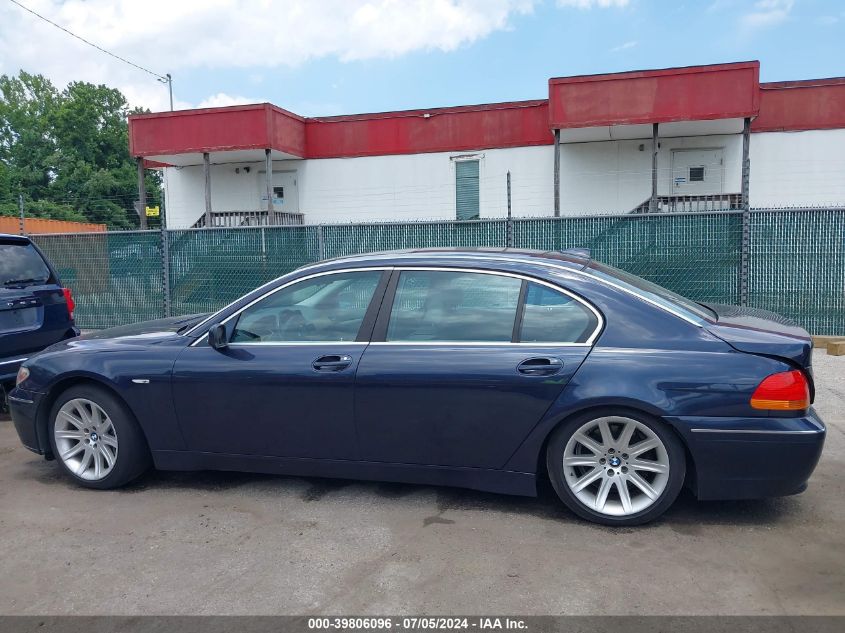 2003 BMW 745Li VIN: WBAGN63453DR19939 Lot: 39806096