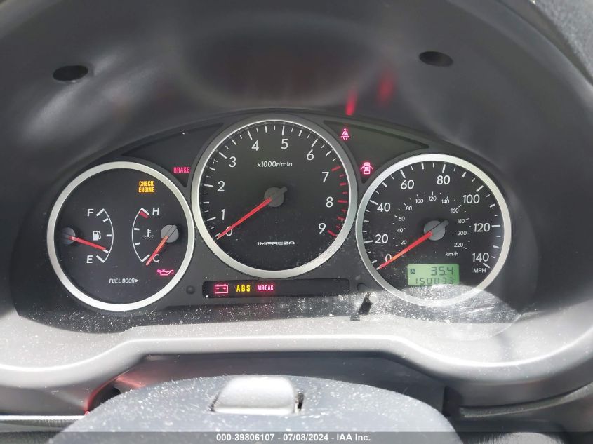 2004 Subaru Impreza Wrx VIN: JF1GD29634G504065 Lot: 39806107