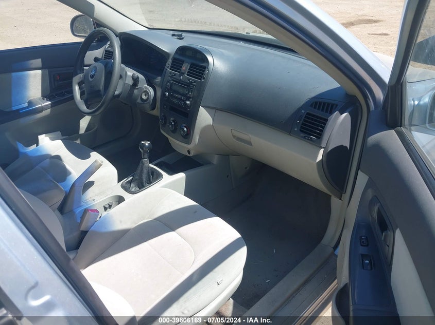 2006 Kia Spectra Ex/Lx/Sx VIN: KNAFE121265304091 Lot: 39806169