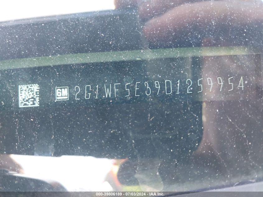 2013 Chevrolet Impala Ls VIN: 2G1WF5E39D1259954 Lot: 39806189