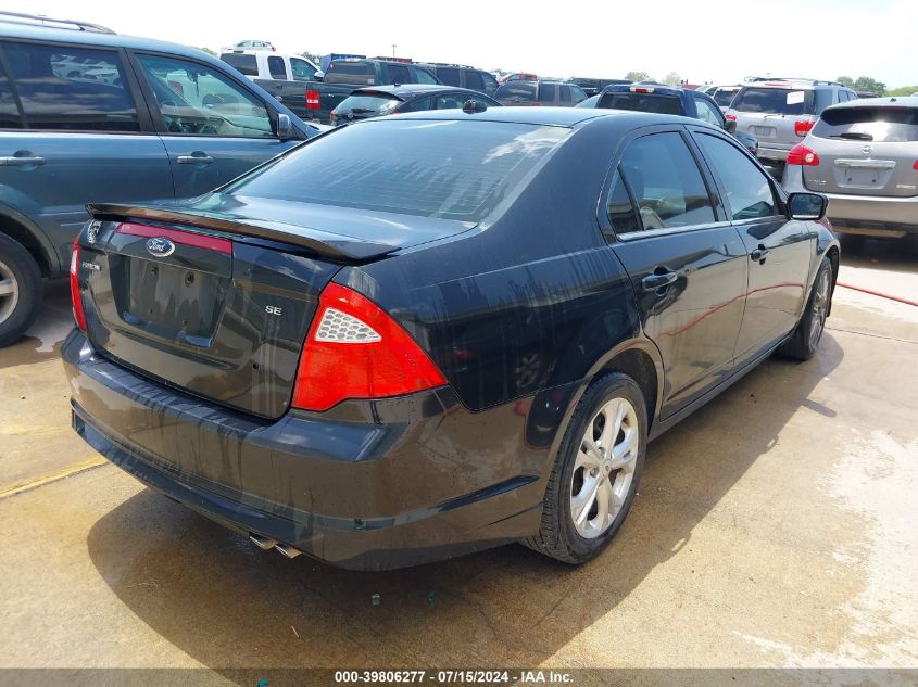 2012 Ford Fusion Se VIN: 3FAHP0HA6CR332188 Lot: 39806277