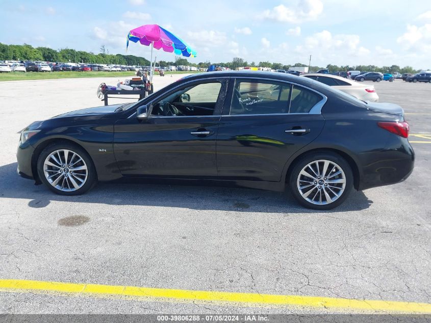 2018 Infiniti Q50 3.0T Luxe VIN: JN1EV7ARXJM441581 Lot: 39806288