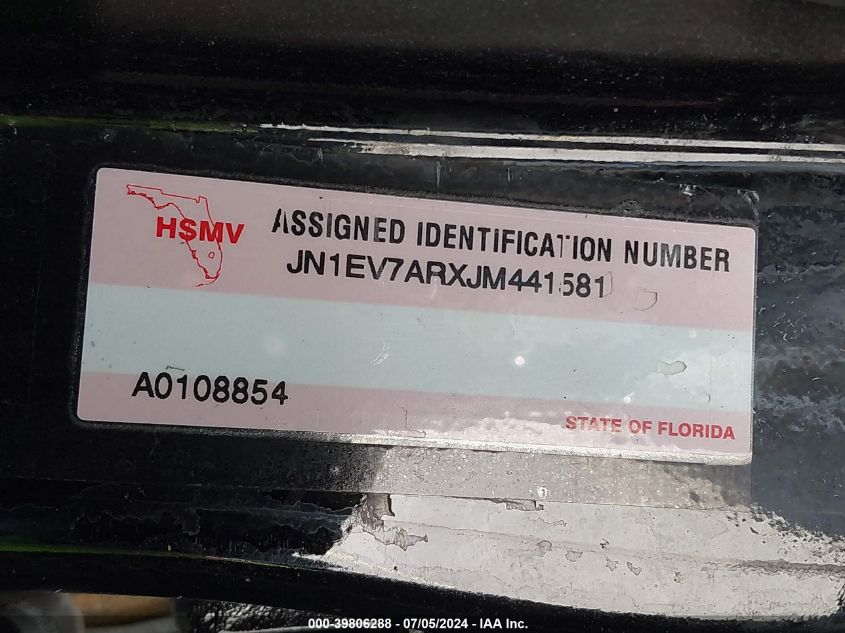 2018 Infiniti Q50 3.0T Luxe VIN: JN1EV7ARXJM441581 Lot: 39806288