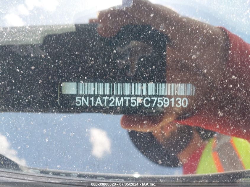 2015 Nissan Rogue Sl VIN: 5N1AT2MT5FC759130 Lot: 39806329
