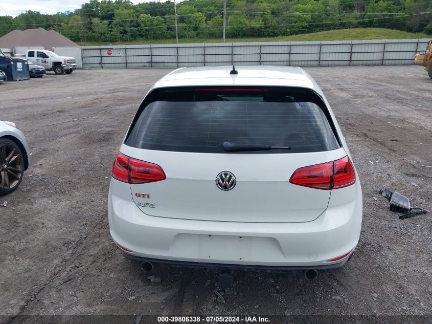 2017 VOLKSWAGEN GOLF GTI AUTOBAHN 4-DOOR/S 4-DOOR/SE 4-DOOR/SPORT 4-DOOR - 3VW447AU7HM042977