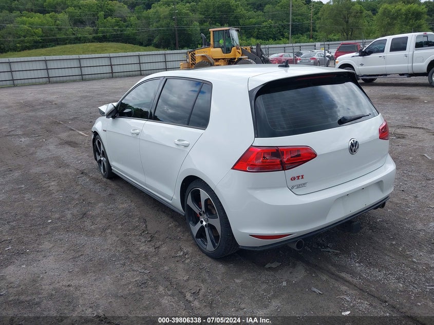 2017 VOLKSWAGEN GOLF GTI AUTOBAHN 4-DOOR/S 4-DOOR/SE 4-DOOR/SPORT 4-DOOR - 3VW447AU7HM042977