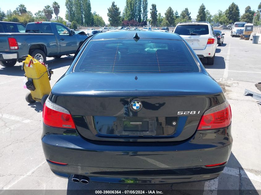 2008 BMW 528I VIN: WBANU53558CT07475 Lot: 39806364