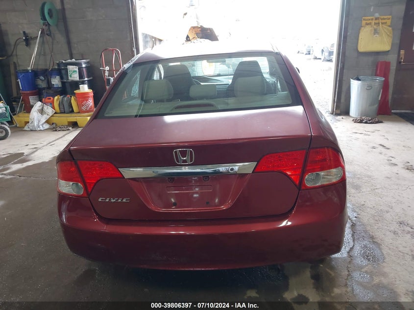 2009 Honda Civic Lx VIN: 2HGFA165X9H545035 Lot: 39806397