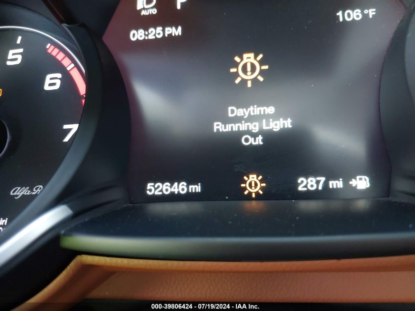 2019 Alfa Romeo Giulia Ti Rwd VIN: ZARFAMBN3K7601393 Lot: 39806424