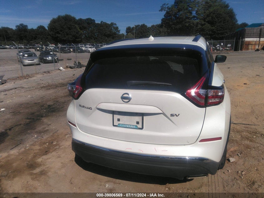 2015 Nissan Murano Sv VIN: 5N1AZ2MG5FN233876 Lot: 39806569