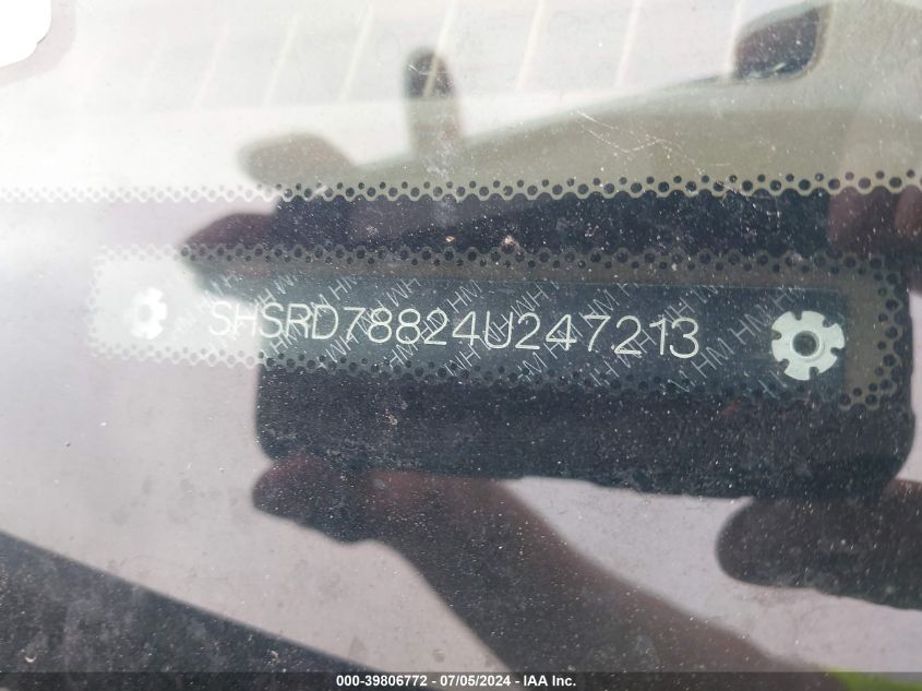 2004 Honda Cr-V Ex VIN: SHSRD78824U247213 Lot: 39806772