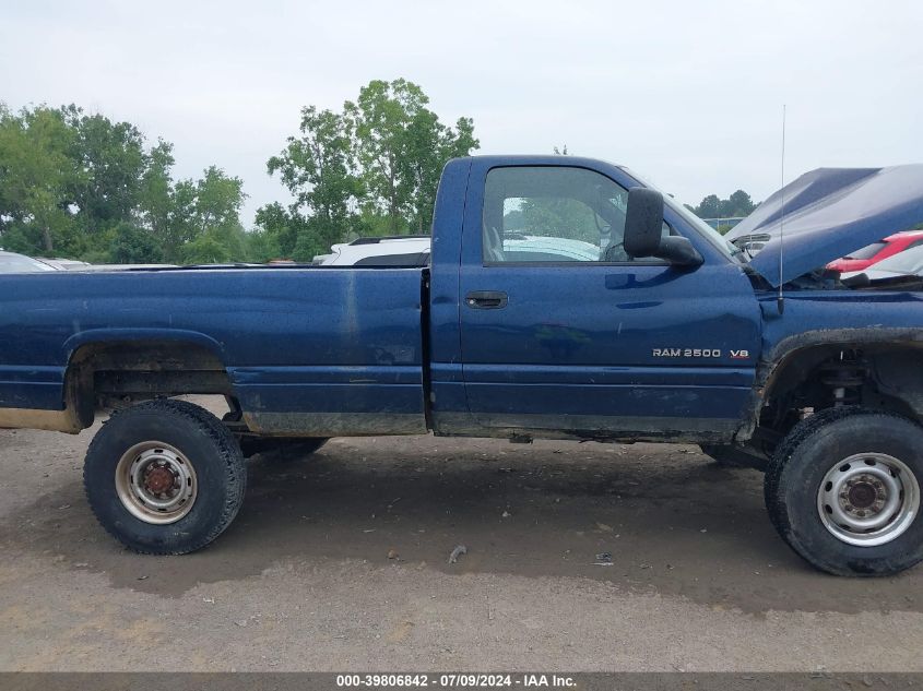 2002 Dodge Ram 2500 St VIN: 3B7KF26Z52M249676 Lot: 39806842