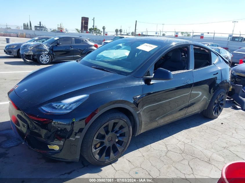 2022 TESLA MODEL Y LONG RANGE DUAL MOTOR ALL-WHEEL DRIVE - 7SAYGDEE7NF514224