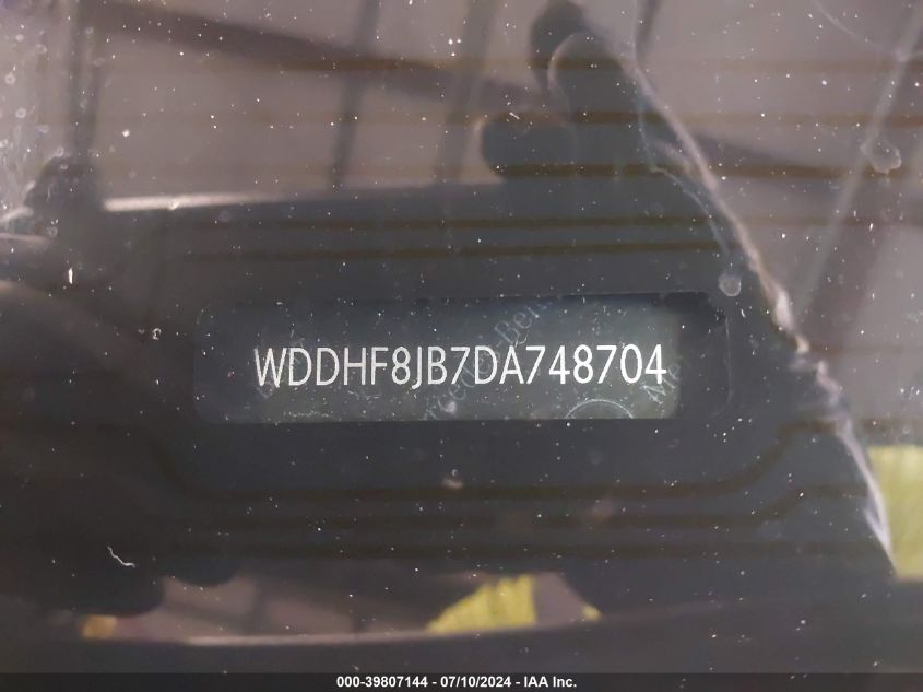 2013 Mercedes-Benz E 350 4Matic VIN: WDDHF8JB7DA748704 Lot: 39807144
