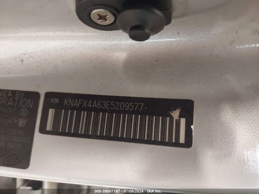 2014 Kia Forte Lx VIN: KNAFX4A63E5209577 Lot: 39807197