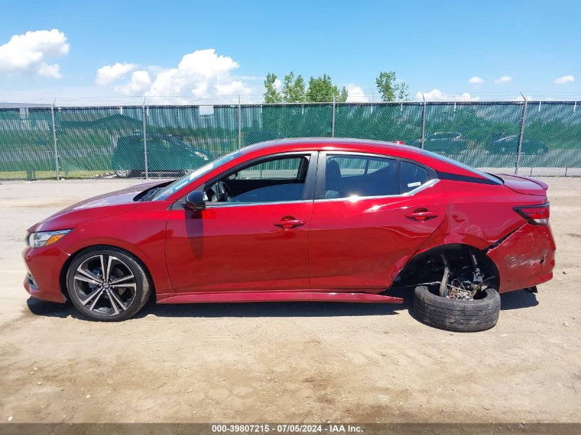 2020 Nissan Sentra Sr Xtronic Cvt VIN: 3N1AB8DV1LY298395 Lot: 39807215