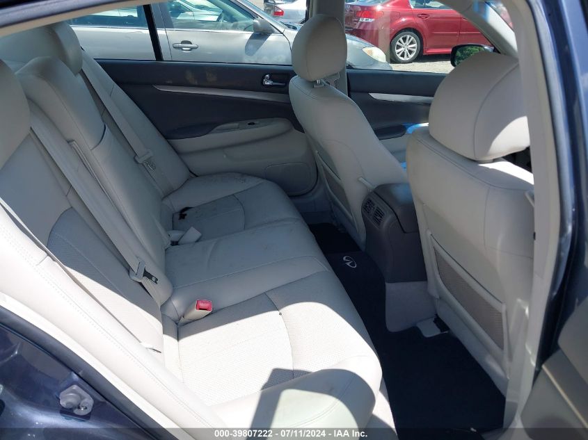2010 Infiniti G37X VIN: JN1CV6AR0AM461453 Lot: 39807222