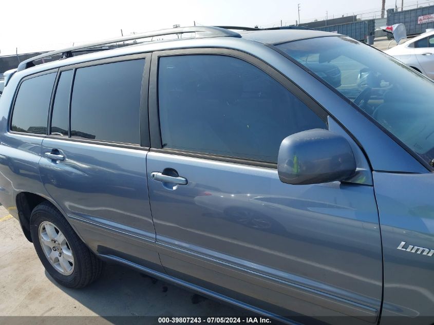 2003 Toyota Highlander Limited VIN: JTEHF21A230102601 Lot: 39807243