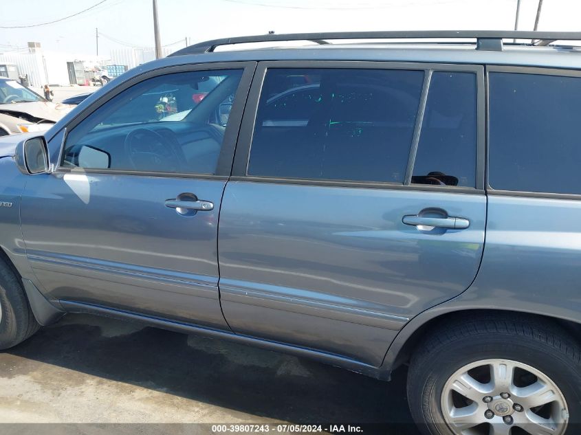 2003 Toyota Highlander Limited VIN: JTEHF21A230102601 Lot: 39807243