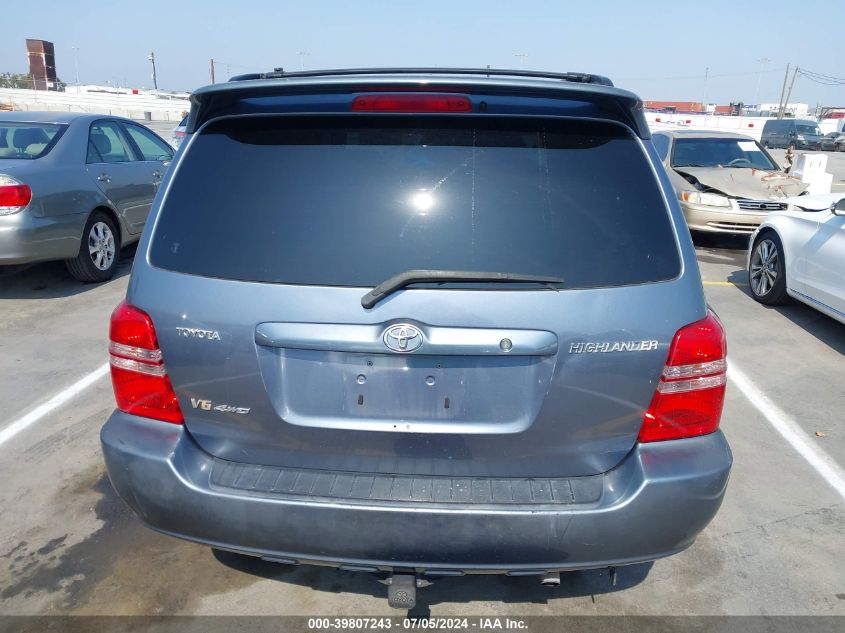 2003 Toyota Highlander Limited VIN: JTEHF21A230102601 Lot: 39807243