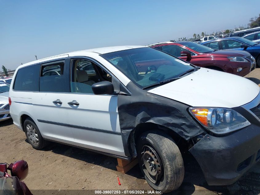 2009 Honda Odyssey Lx VIN: 5FNRL38219B046165 Lot: 39807253