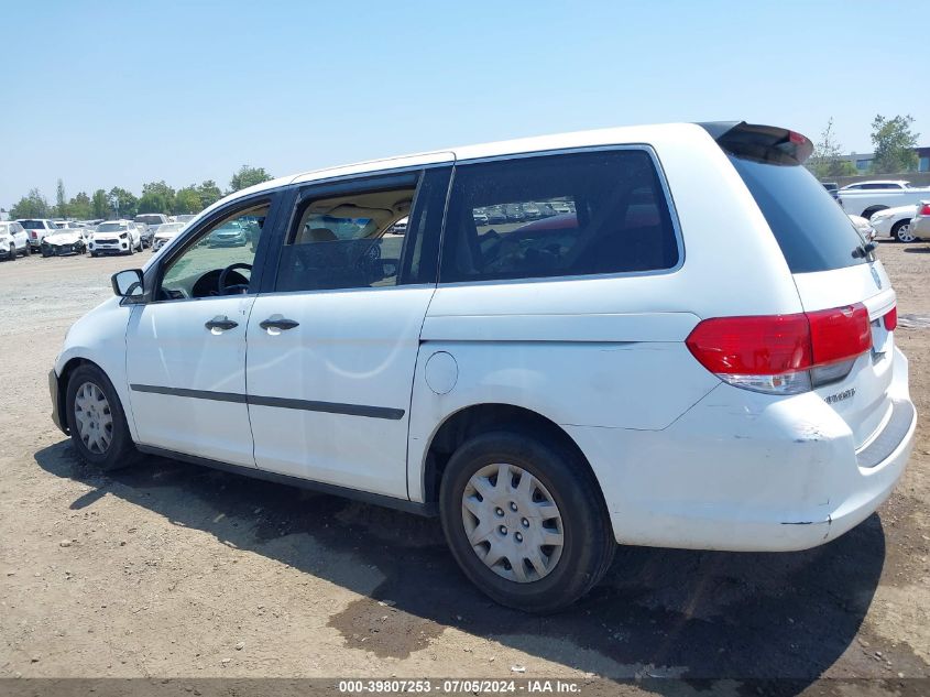 2009 Honda Odyssey Lx VIN: 5FNRL38219B046165 Lot: 39807253