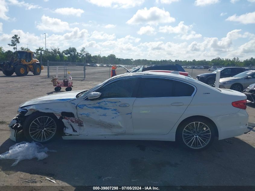 2019 BMW 530E Iperformance VIN: WBAJA9C57KB393044 Lot: 39807298