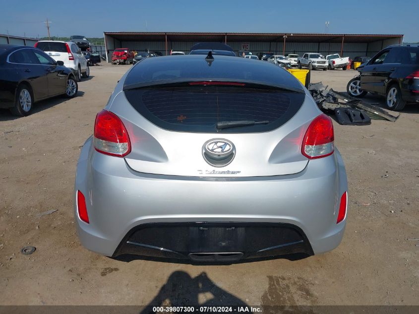 2014 Hyundai Veloster Base W/Black VIN: KMHTC6AD6EU214768 Lot: 39807300