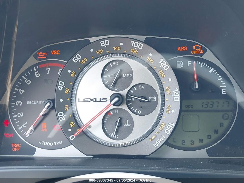 2005 Lexus Is 300 Sport Cross VIN: JTHED192150097333 Lot: 39807345