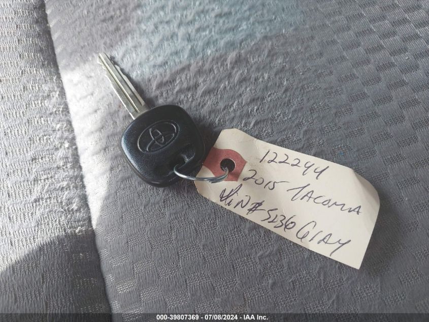 2015 Toyota Tacoma Base V6 VIN: 3TMMU4FN4FM085236 Lot: 39807369