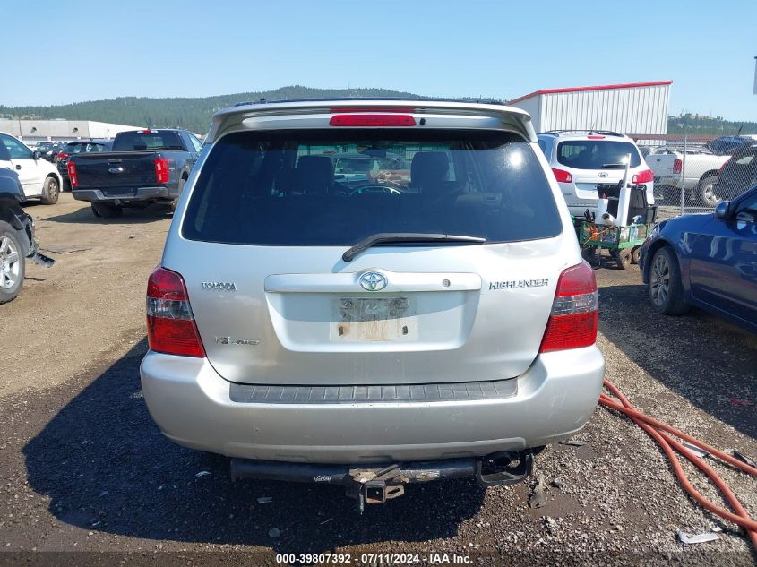 2007 Toyota Highlander V6 VIN: JTEEP21A770228877 Lot: 39807392