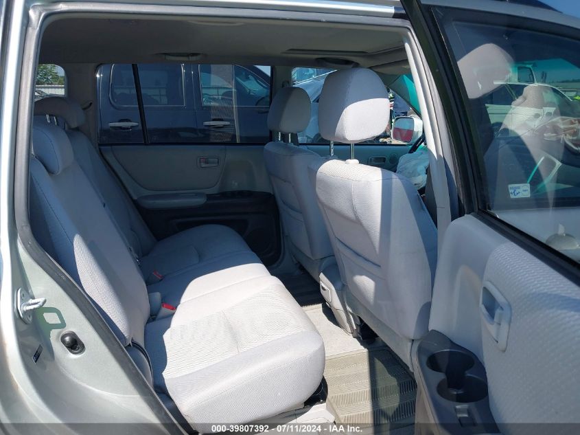 2007 Toyota Highlander V6 VIN: JTEEP21A770228877 Lot: 39807392