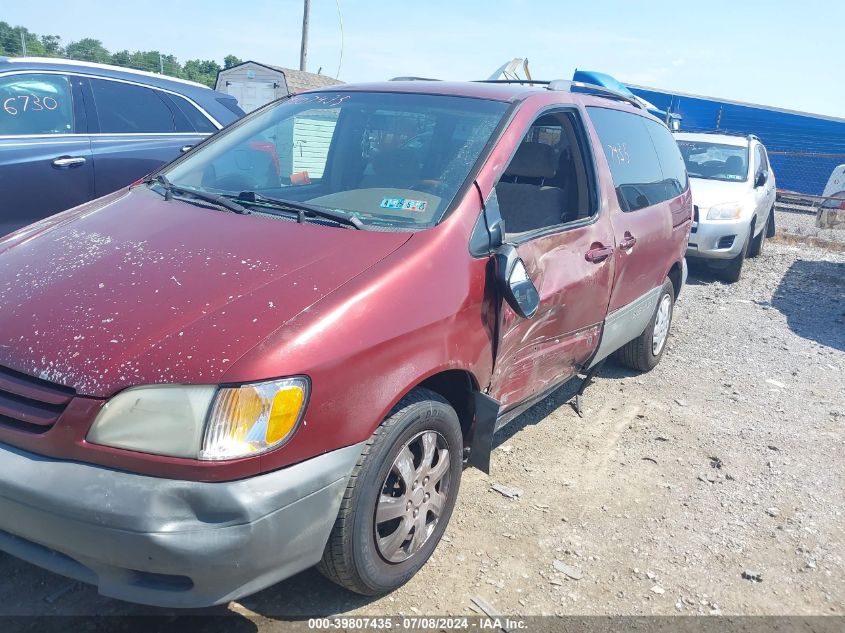 2001 Toyota Sienna Le VIN: 4T3ZF13C21U369733 Lot: 39807435
