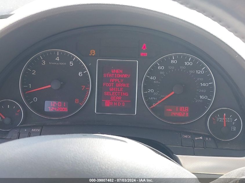 2008 Audi A4 2.0T/2.0T Avant Special Edition VIN: WAUKF78E58A109699 Lot: 39807482