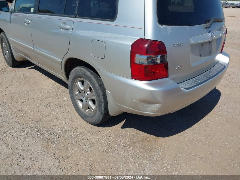 2005 Toyota Highlander V6 VIN: JTEGP21A250071572 Lot: 39807551