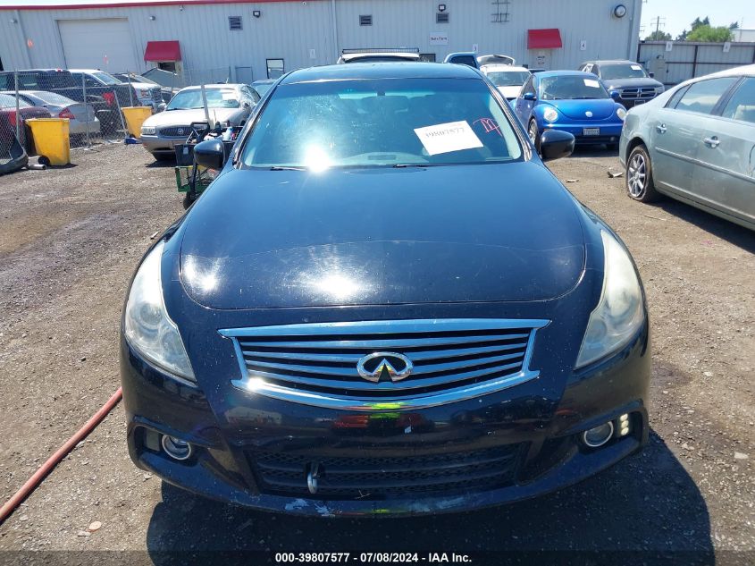 2012 Infiniti G37X VIN: JN1CV6ARXCM972607 Lot: 39807577