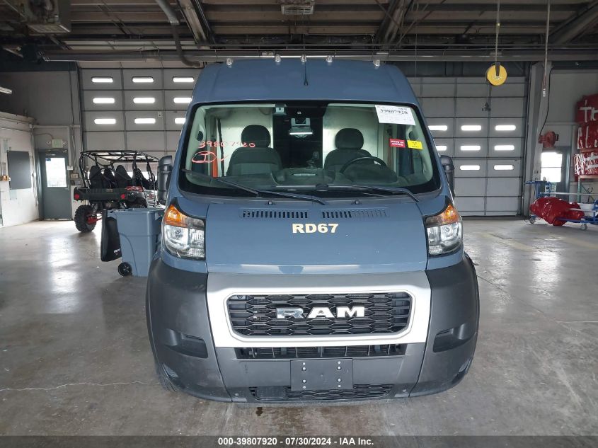 2021 Ram Promaster 3500 Cargo Van High Roof 159 Wb Ext VIN: 3C6MRVJG6ME535130 Lot: 39807920