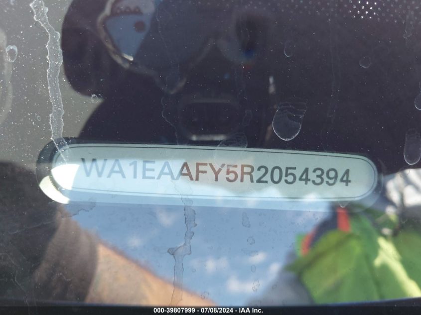 2024 Audi Q5 Premium Plus 45 Tfsi S Line Quattro VIN: WA1EAAFY5R2054394 Lot: 39807999