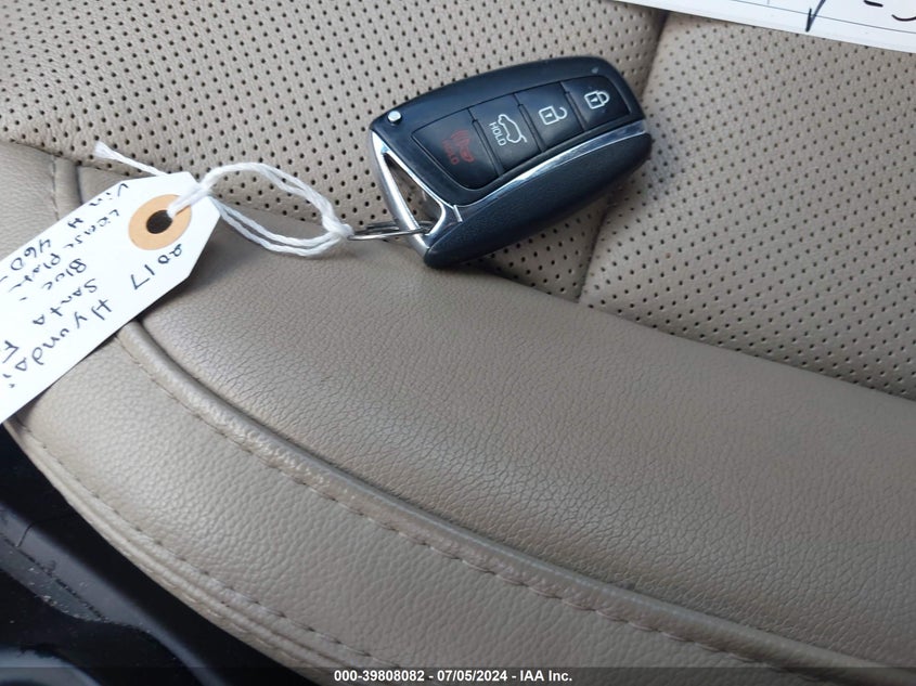 2017 Hyundai Santa Fe Sport 2.4L VIN: 5XYZU3LB2HG460714 Lot: 39808082