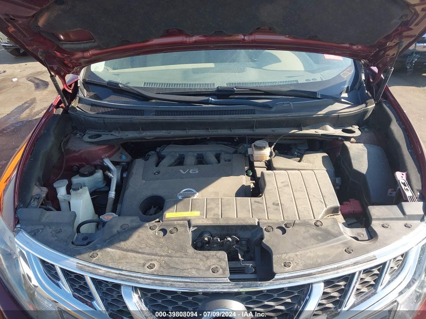 2012 Nissan Murano Sl VIN: JN8AZ1MW0CW226382 Lot: 39808094
